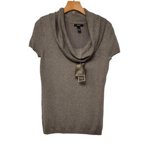 Alfani Blouse Cowl Neck Gray Pewter Color Rayon Womens‎ Small NWT NEW